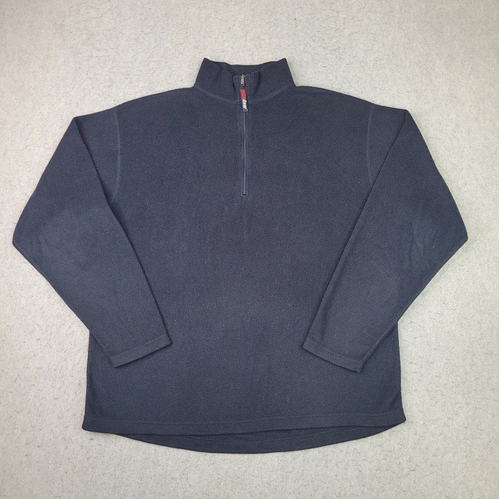 Obermeyer Ultra Gear Polartec Mens XL Black 1/4 Zip Fleece Pullover‎ Vintage